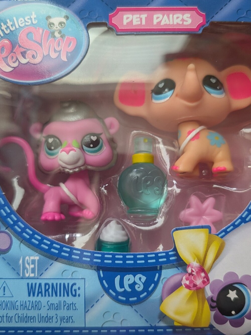 Littlest Pet Shop Pet Pairs Kids Toy #243 & #244 Elephant Spa